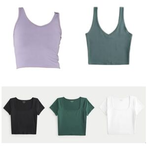 Hollister Crop Top Tanks & Shirts Bundle